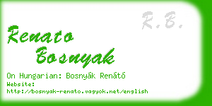 renato bosnyak business card