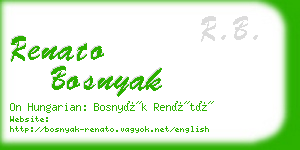 renato bosnyak business card